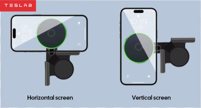 Soporte Magnético para Celular con Carga Inalámbrica 15W para Tesla Model 3 Highland 2024 y Model Y 2025