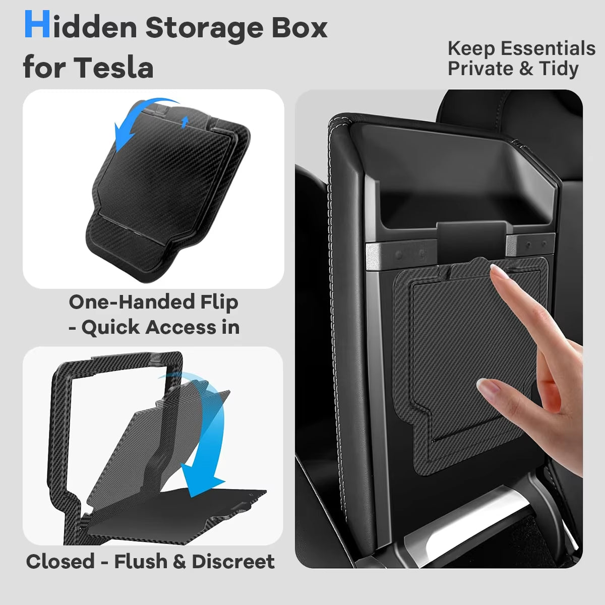 For Tesla Model Y Juniper 2025 Console Armrest Storage Box for Tesla Model 3 Highland 2024 2025 Non-Slip Mat Cup Holder