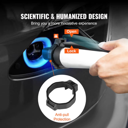 VEVOR J1772 to Tesla Charger Adapter 80Amp 240V AC SAE J1772 EV Charging Adapter IP65 Compatible with Tesla Model 3, Y, S, X