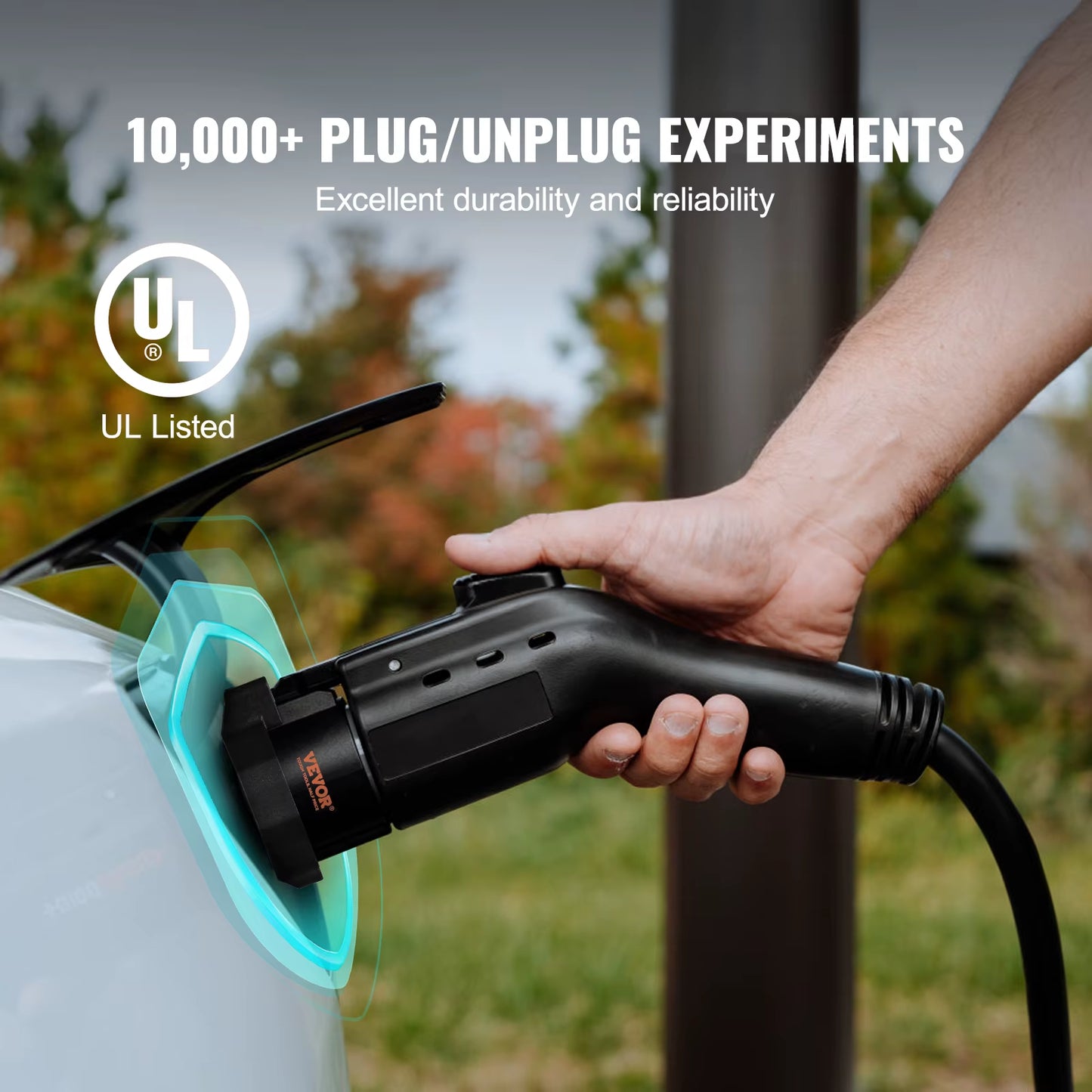 VEVOR J1772 to Tesla Charger Adapter 80Amp 240V AC SAE J1772 EV Charging Adapter IP65 Compatible with Tesla Model 3, Y, S, X