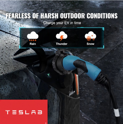 Adaptador de Carga J1772 a Tesla 80A – Compatible con Model 3, Y, S y X