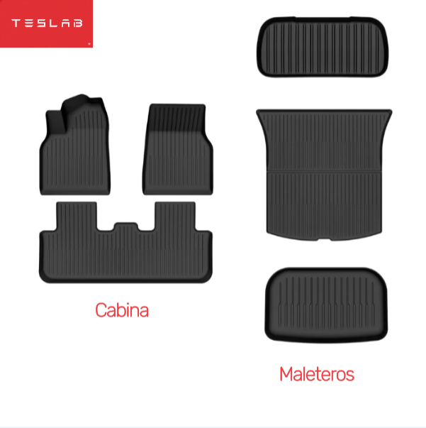 Tapetes Impermeables TPE para Tesla Model 3 Highland 2024–2025 y Model Y Juniper 2025