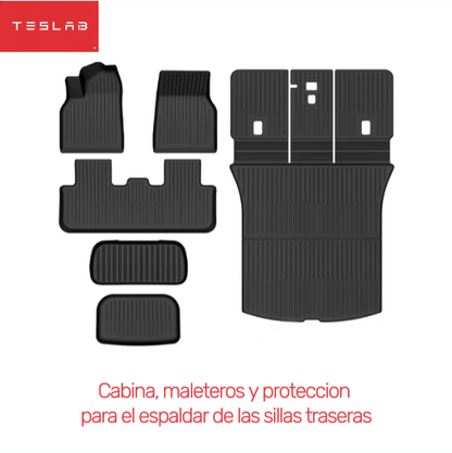 Tapetes Impermeables TPE para Tesla Model 3 Highland 2024–2025 y Model Y Juniper 2025