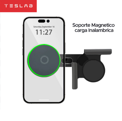 Soporte Magnético para Celular con Carga Inalámbrica 15W para Tesla Model 3 Highland 2024 y Model Y 2025