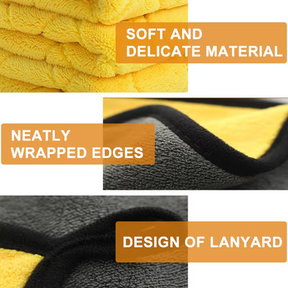 SEAMETAL Ultra Soft 40*40CM Car Wash Microfiber Towel 800GSM Absorbent Car Cleaning Drying Cloth Hemming Rags Car Wash Towels