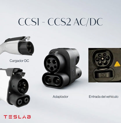 Adaptador CCS1 a CCS2 400A AC/DC - EVqiaoyi